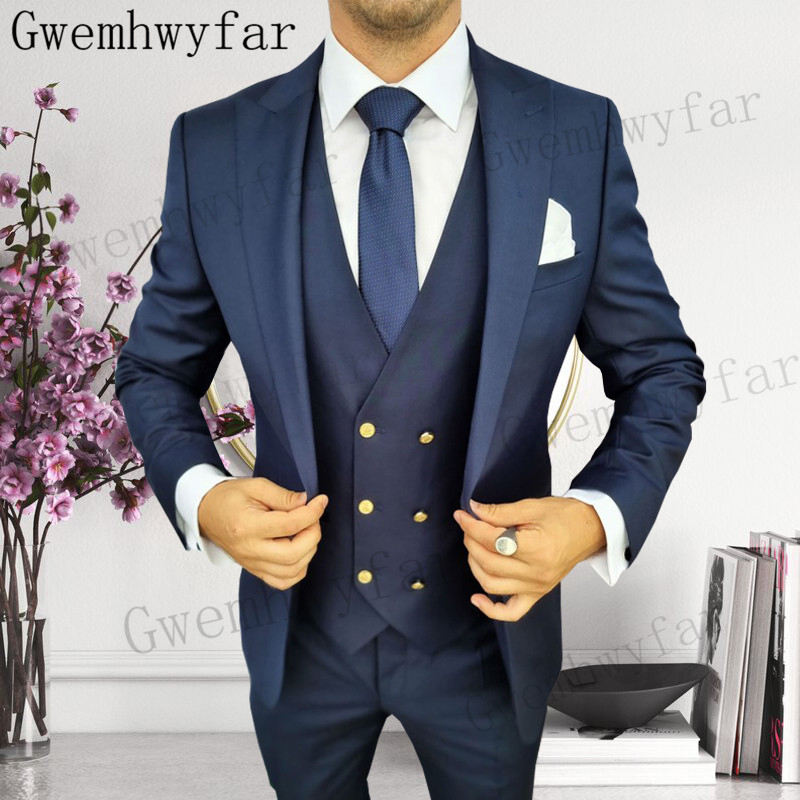 Formal Men Party Wear Jacket - Gwenhwyfar Groomsmen Smoking con risvolto con