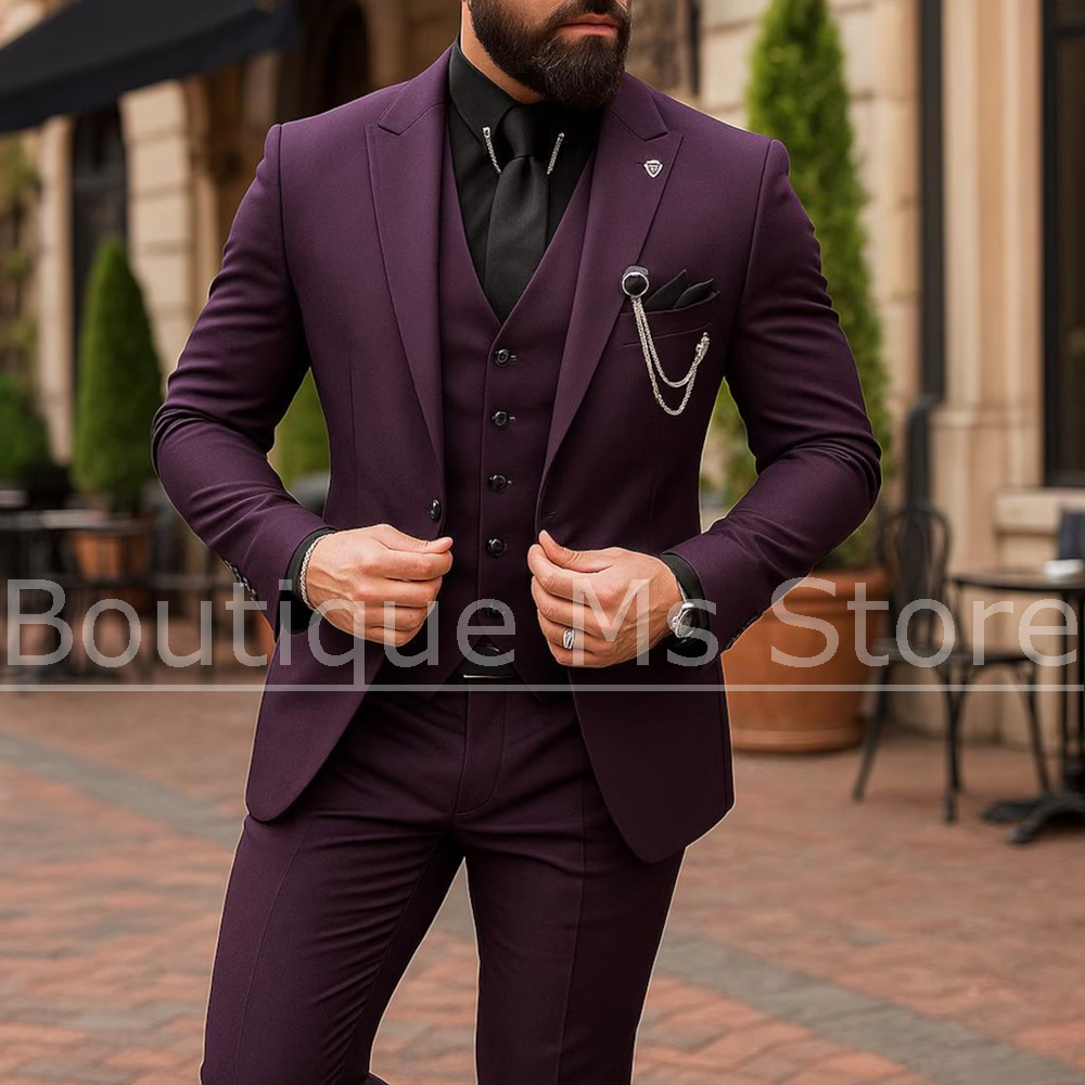 Formal Men Party Wear Jacket - Completo da Uomo 3 Pezzi Monopetto