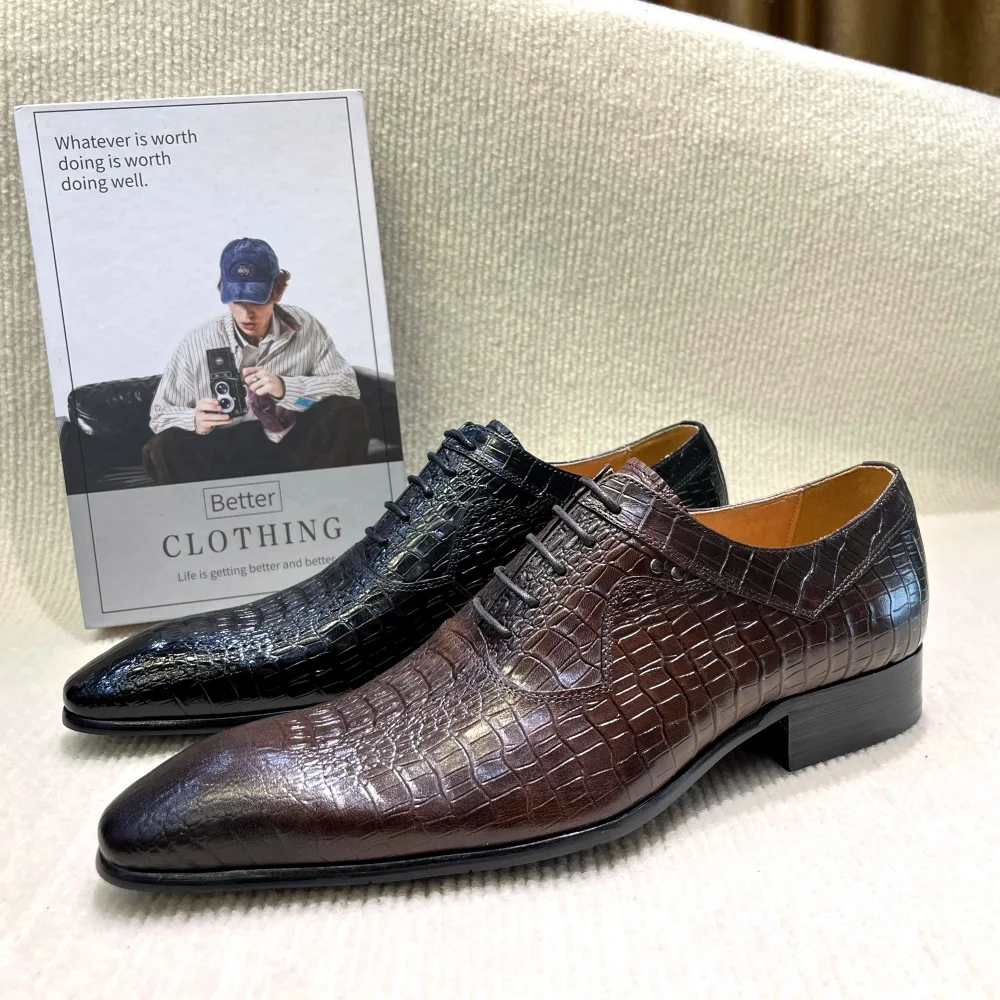 Men'S Formal Office Wear Shoes - Scarpe oxford a punta da uomo