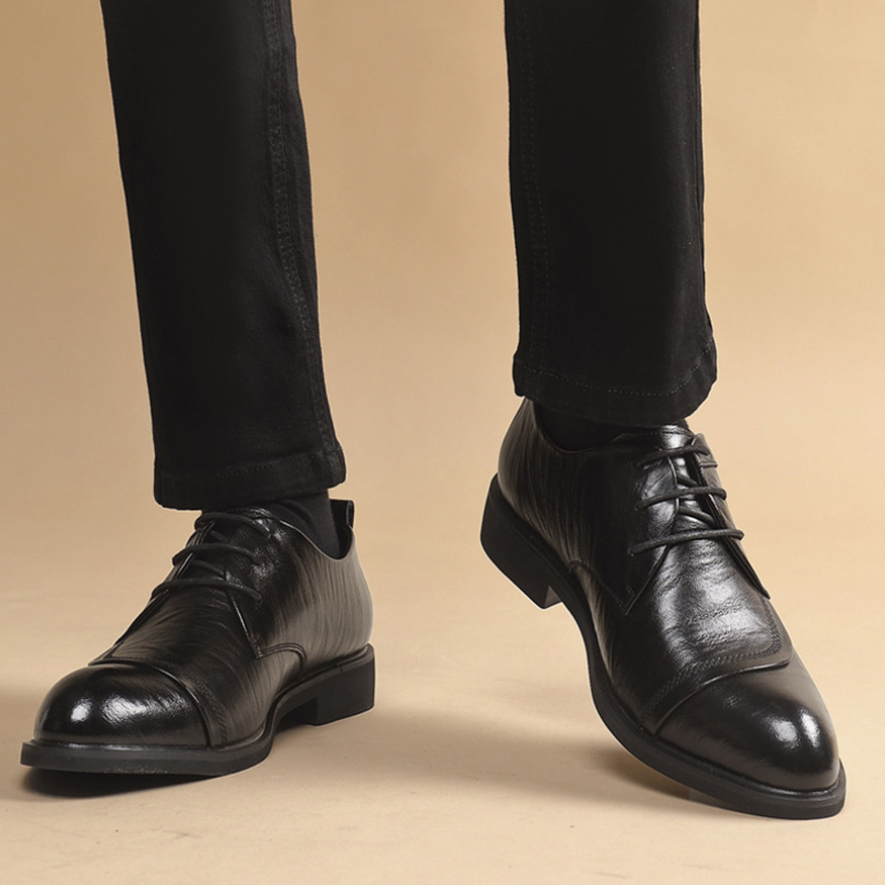 Men'S Formal Office Wear Shoes - Scarpe Oxford in Pelle con Dettagli