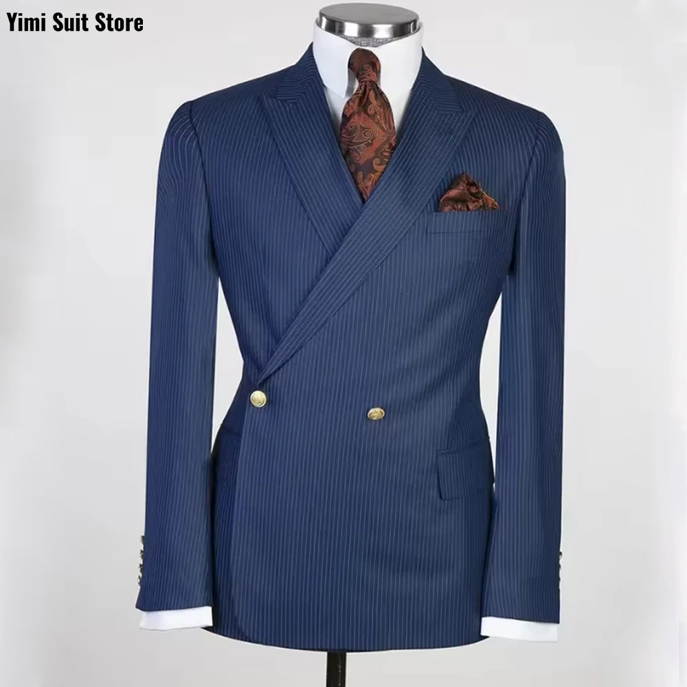 Men Formal Wear Modern - Abiti da uomo gessati 2 pezzi