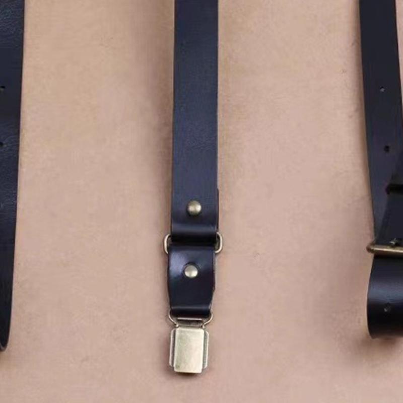 Men'S Formal Wear With Suspenders - Cinghie reggicalze regolabili in pelle PU