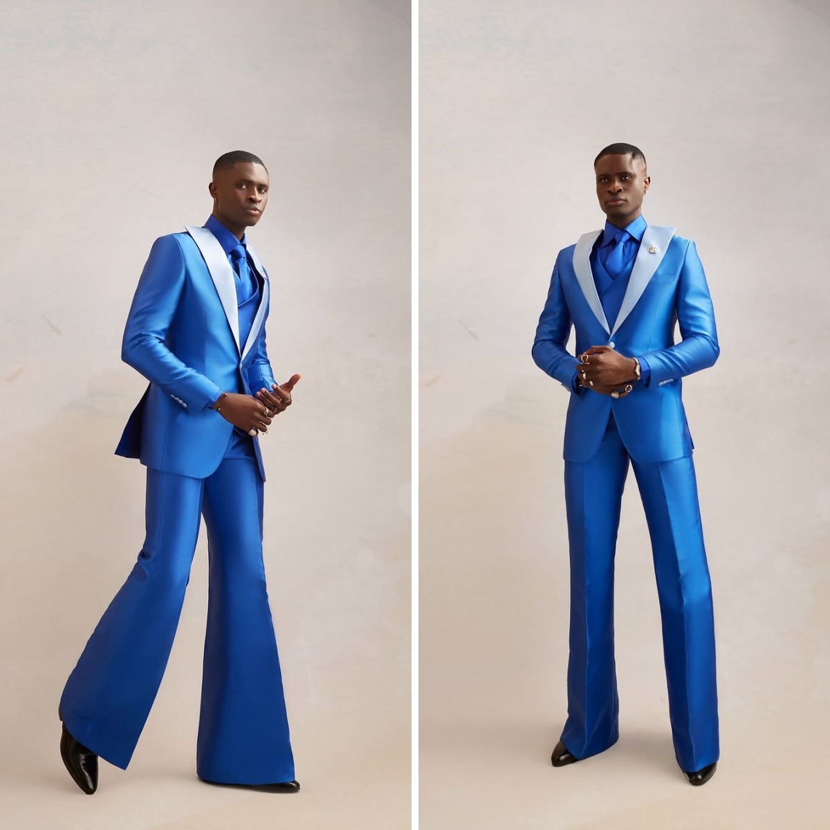 Men Formal Wear Modern - Abito da uomo in raso Set