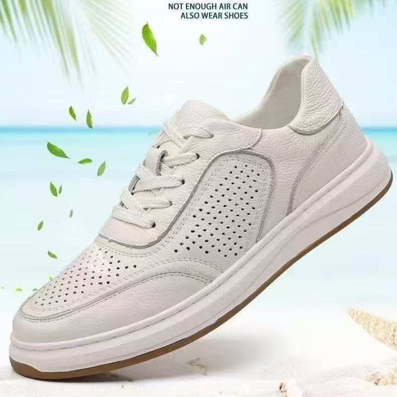 Men Formal Wear With Sneakers - Sneakers da Uomo Bianche Traspiranti con