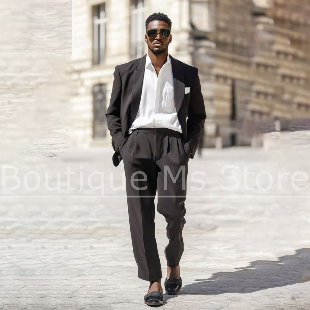 Men Formal Wear Brown - Abito da uomo marrone scuro 2