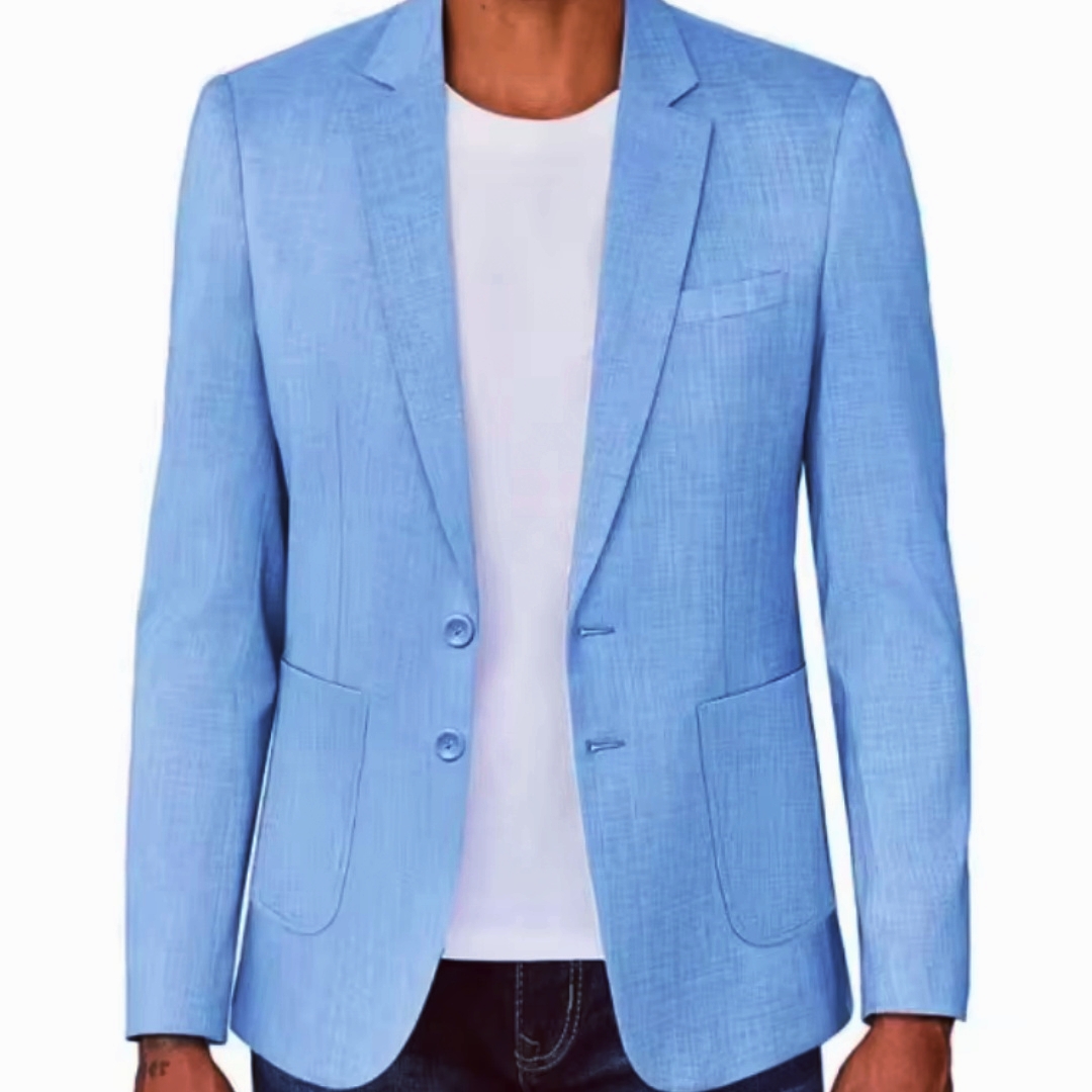 Formal Men Party Wear Jacket - Blazer in Lino Slim Fit da
