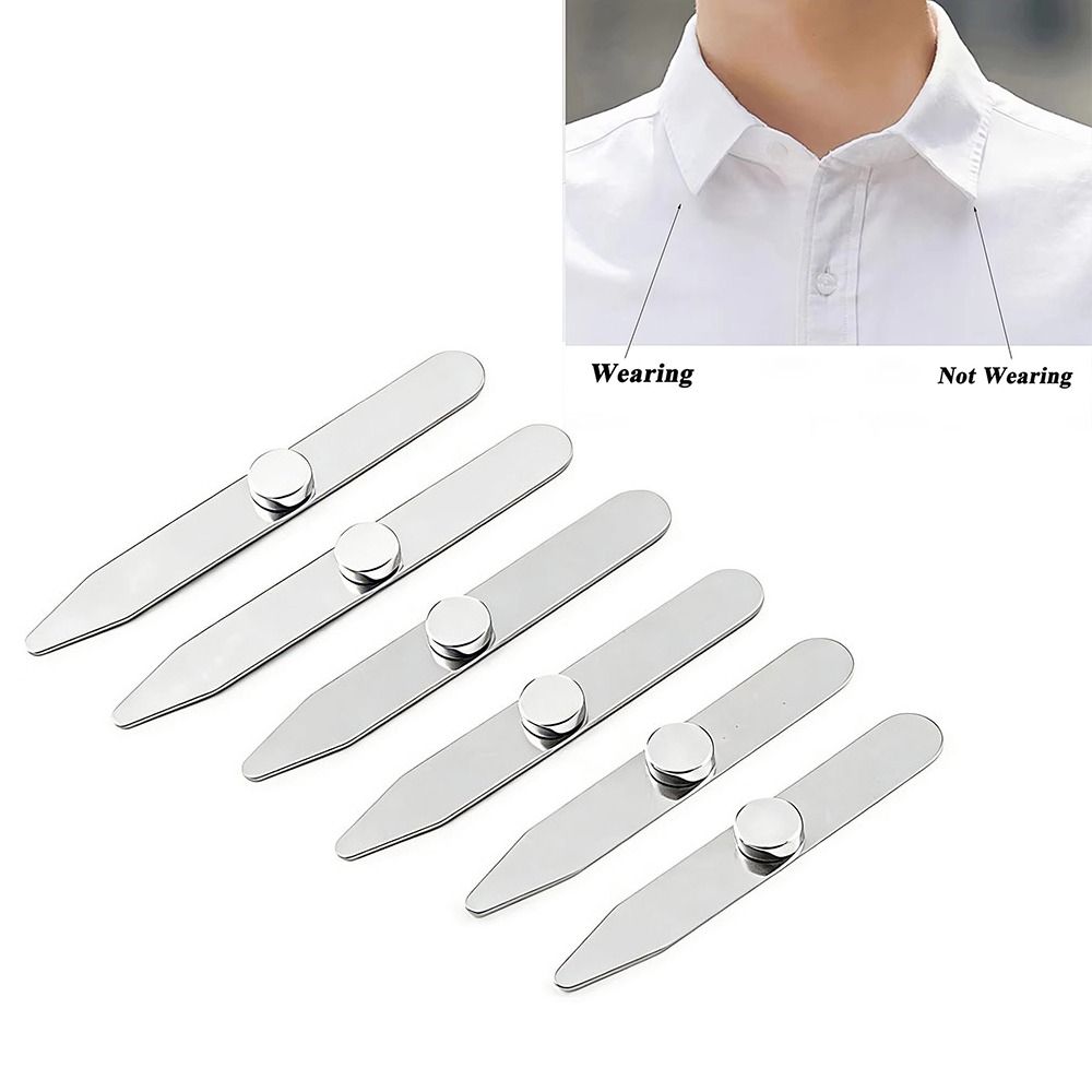Collar Stay Metal - 6 Pezzi Nuovi Inserti Magnetici in