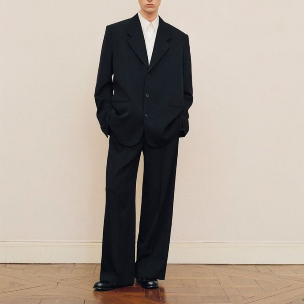 Formal Men Party Wear Jacket - Abito oversize nero da uomo Set