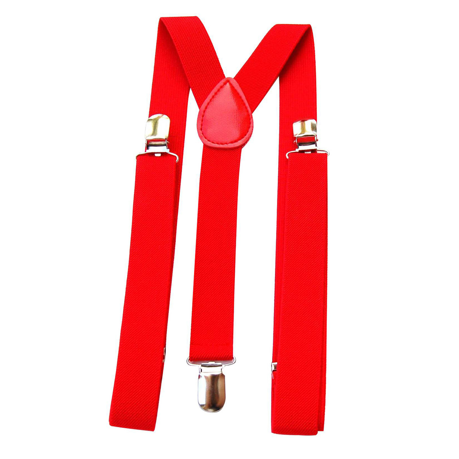 Men'S Formal Wear With Suspenders - Set di Bretelle Regolabili Rosse e