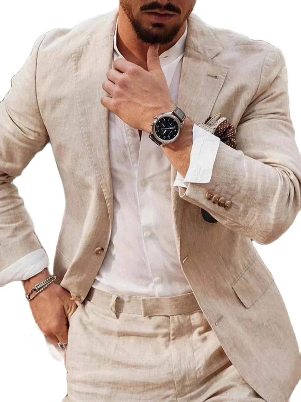 Completo Estivo da Uomo in Lin - Formal Men Party Wear Jacket recensione e prezzo