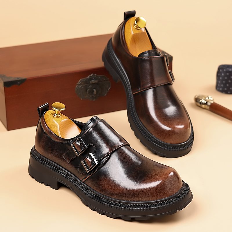 Scarpe casual in pelle da uomo - Men Formal Wear Brown recensione e prezzo