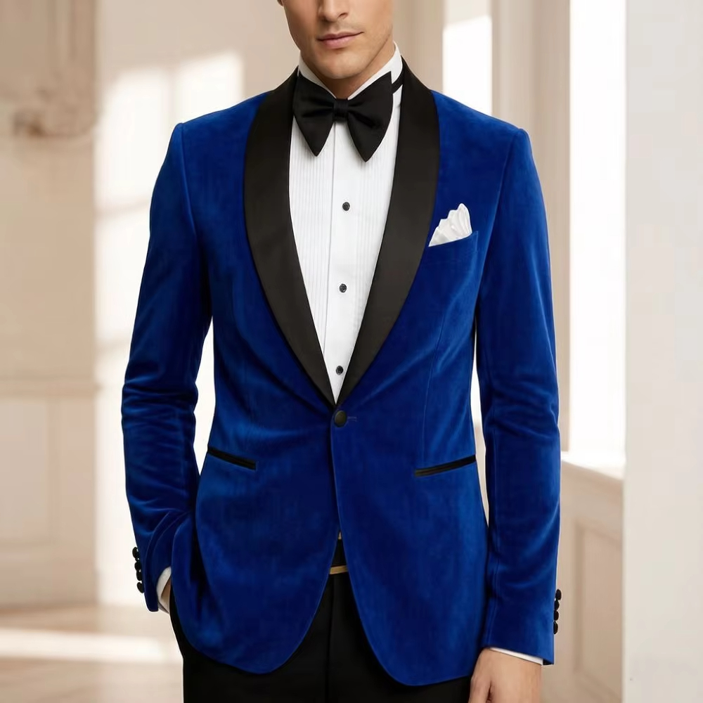 Blazer da uomo in velluto slim - Formal Men Party Wear Jacket recensione e prezzo