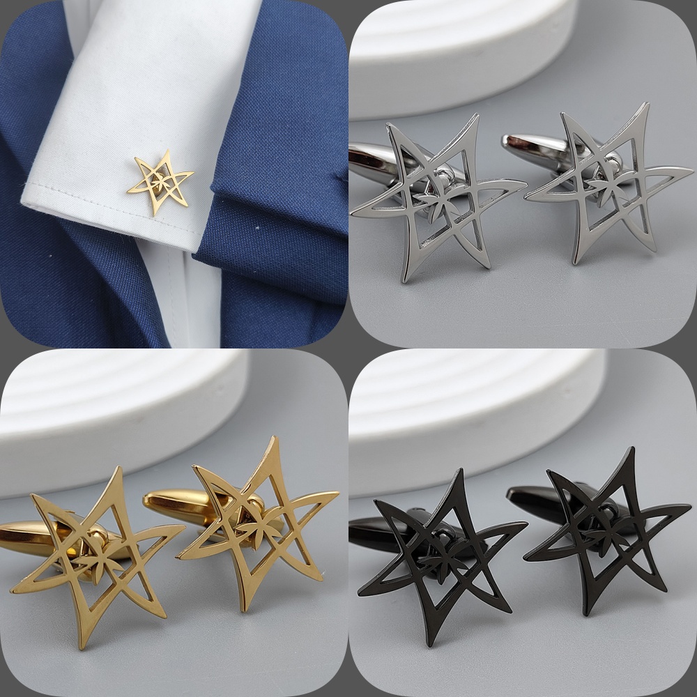 Gemelli placcati oro stella es - Men'S Gothic Formal Wear recensione e prezzo