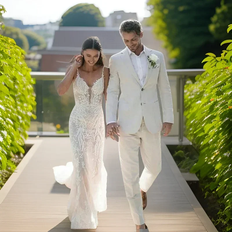 Smoking da sposa in lino per u - Men Formal Wear Modern recensione e prezzo
