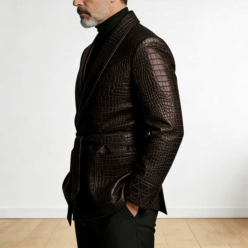    Blazer in Pelle con Motivo - Formal Men Party Wear Jacket recensione e prezzo