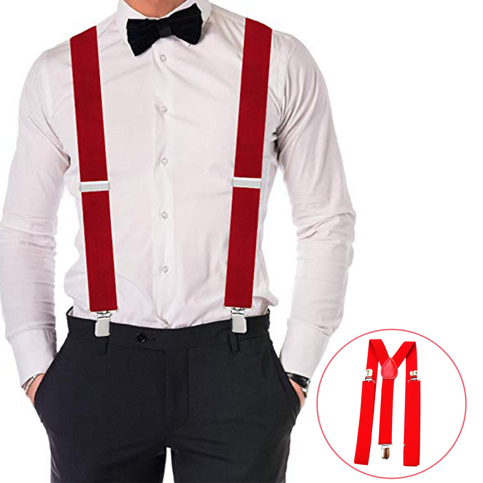 Set di Bretelle Regolabili Ros - Men'S Formal Wear With Suspenders recensione e prezzo
