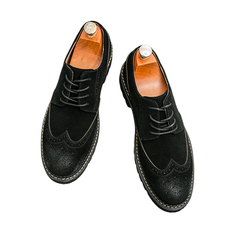 Oxford brogue in pelle scamosc - Men Formal Wear Brown recensione e prezzo