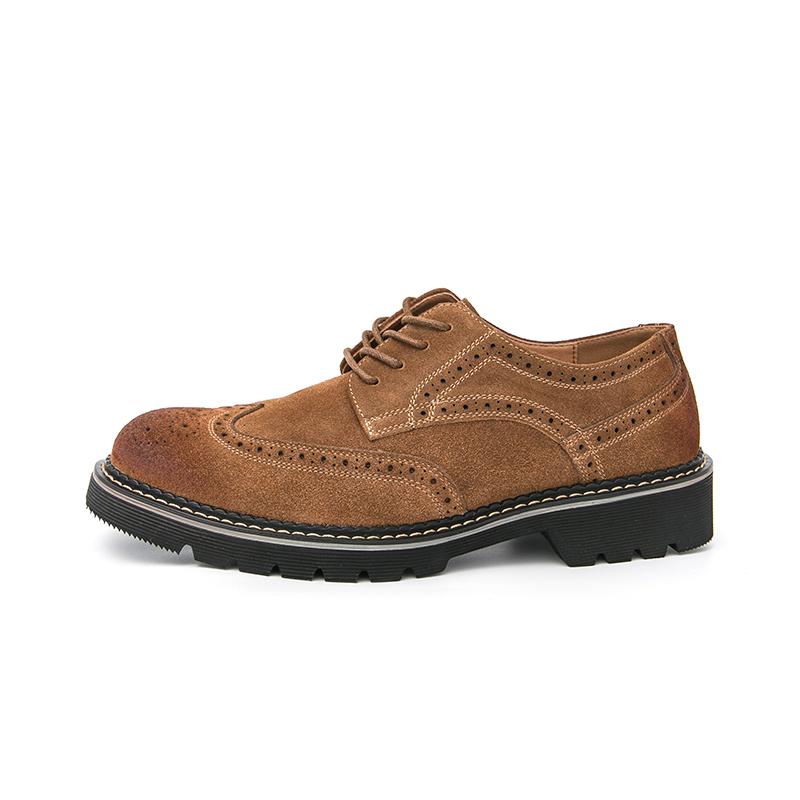 Oxford brogue in pelle scamosc - Men Formal Wear Brown recensione e prezzo
